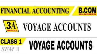 Financial AccountingVoyage AccountsMalayalam [upl. by Ethelbert]