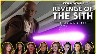 Reactors Reacting to MACE WINDU FIGHTS PALPATINE  Star Wars Episode III – Revenge of the Sith [upl. by Anawyt]