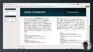 GCSE English Descriptive Writing moving through the grades [upl. by Atwater]