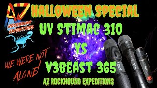 Comparing UV STIMAC 310 to V3Beast 365 finding Fluorescent minerals Halloween Special [upl. by Aserehc252]