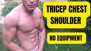 chest shoulder triceps workout  chest shoulders triceps workout no equipment  chest triceps [upl. by Anividul]