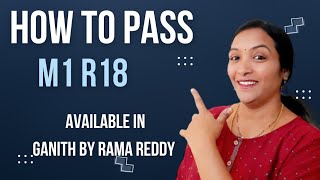 How to pass M1 R18 Available in Ganith by Rama Reddy  JNTUH Exam Updates  M2 R18 Important [upl. by Mayberry]