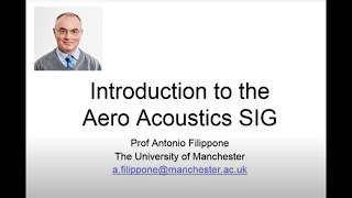 Aeroacoustics SIG presentation [upl. by Lora]