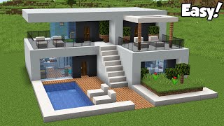 Minecraft How to Build a Modern House Tutorial Easy 38 Interior [upl. by Ainoval701]