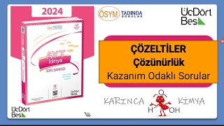 345 AYT Kimya Soru Bankası 2024 Çözümleri  Çözeltiler Çözünürlük [upl. by Maryellen]