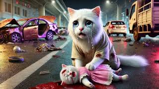 Cat daughter accident video kitten cat  sad video [upl. by Scholem340]