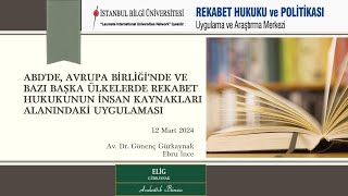 Av Dr Gönenç Gürkaynak Ebru İnce Rekabet Hukukunun İnsan Kaynakları Alanındaki Uygulaması [upl. by Nodarb]