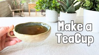 How I Made a Clay Teacup in 20 Minutes Using Simple Clay Tools [upl. by Ubald]