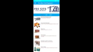 Pro Site  Civil Engineer   Home Screen [upl. by Nnailuj]