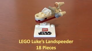 How To Build A LEGO Star Wars Mini Lukes Landspeeder 18 Pieces [upl. by Vania]