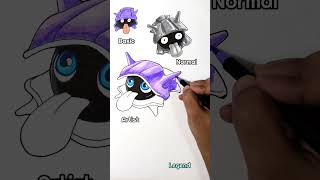 drawing How to draw Pokémon Shellder in Different levels [upl. by Tinya764]