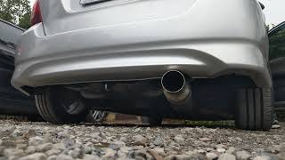 GD3 Honda JazzFit 15 Fujitsubo Powergetter exhaust centre muffler delete [upl. by Sabanrab]