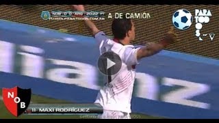 Gol Maxi Rodríguez Newells 1 Argentinos 0 Torneo Inicial 2013 Fecha 9 Fútbol Para Todos [upl. by Ahsenahs]