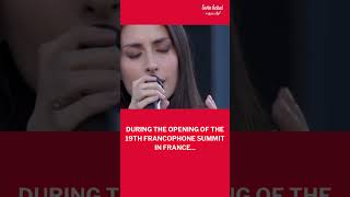 Hiba Tawaji performed quotLi Beirutquot at the Francophone Summit [upl. by Haeluj80]