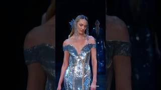 Candice swanepoel for Elie Saab 2024 shorts eliesaab supermodel runway fairy angel glitter [upl. by Nnyrb]