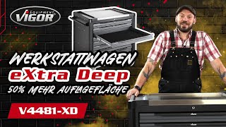 Großer VIGOR Werkstattwagen Series eXtra Deep mit eXtra viel Platz [upl. by Llemart]