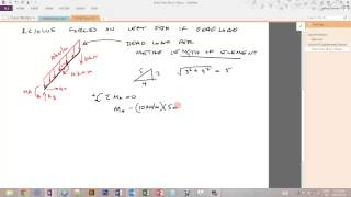 EXAMPLE  Calculating Determinate Structure Reactions with Inclined Distributed Loads [upl. by Alyel359]