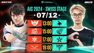 FS vs EA  BAC vs HD  SH vs 1S  FW vs SGP  SWISS STAGE  AIC 2024  NGÀY 0712 [upl. by Yennaiv]