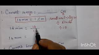 MEASUREMENT  CONVERTION OF MILLIMETRES IN TO CENTIMETRES [upl. by Acinej]