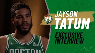 EXCLUSIVE INTERVIEW Jayson Tatum on Jrue Holiday Kristaps Porzingis and Paul Pierce [upl. by Eruot]