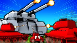 MEGA SUPER FORTRESS vs GIANT TANK ARMY Total Tank Simulator [upl. by Haya]