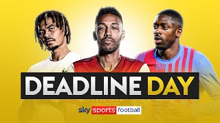 TRANSFER DEADLINE DAY ⏰ The Final Hour LIVE  Aubameyang Dele Alli amp Ousmane Dembélé [upl. by Yatzeck930]