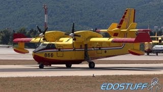 Croatian Air Force  Canadair CL415  Taxi and Takeoff from Split airport SPULDSP [upl. by Halden]