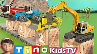 Construction Vehicles Assembly Show  Trucks for Kids  Excavator Cement Truck Bulldozer etc [upl. by Goode740]