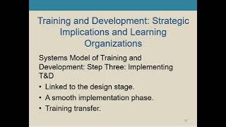 Systems Model of Training amp Development TampD Process [upl. by Inot]