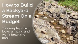 How to build a backyard stream [upl. by Camfort]