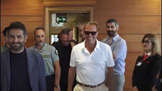 Kevin Costner in Italy arrived by boat [upl. by Fredenburg]