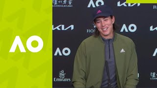 Garbine Muguruza quotThe difference was one pointquot 4R press conference  Australian Open 2021 [upl. by Arikihs576]