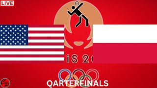 2024 PARIS OLYMPICS USA vs POLAND WOMENS VOLLEYBALL QUARTERFINALS LIVE GAME CAST amp CHAT [upl. by Karolyn150]