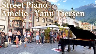 Yann Tiersens quotcomptine Dun Autre Étéquot Street Piano Performance  YUKI PIANO [upl. by Emerick]