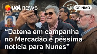 Datena entra em campanha ao cumprir roteiro obrigatório de políticos em SP diz Sakamoto [upl. by Mayman]