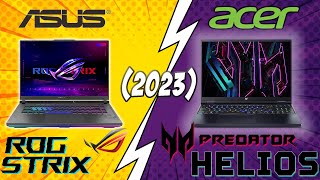 Asus ROG Strix G16 Vs Acer Predator Helios 16 2023  Neck To Neck Competition [upl. by Melesa]