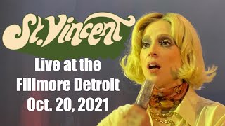 ST VINCENT Full Show Live At the Fillmore Detroit Oct 20 2021 [upl. by Annehs]