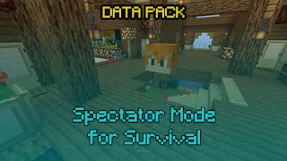 DATA PACK Spectator Mode for Survival [upl. by Deehahs360]