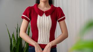 How to Crochet Polo Tee  Pattern amp Tutorial DIY [upl. by Lua]