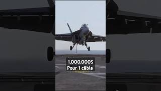 🚢 Comment un PorteAvions Stoppe un Avion à 300 kmh en 3 Secondes  ✈️⚓️ shortsfeed shorts [upl. by Enilasor]