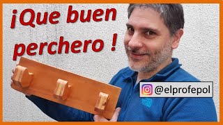 Perchero de madera Fabricación paso a paso🔨 Como fabricar perchero de madera🔨 De pared DIY [upl. by Aleda]