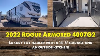 Tour the 2022 Forest River Rogue Armored 4007G2 Toy Hauler [upl. by Alvita360]