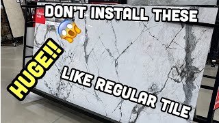 Porcelain tile slabs  how to install them [upl. by Gyimah67]