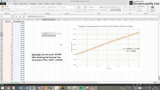 Using LINEST to determine the uncertainty on slope in Excel [upl. by Aicila]