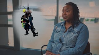 Semi driver miraculously rescued after Louisville bridge crash shares her story [upl. by Nerrak]