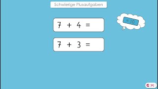 Schwierige Plusaufgaben  10  Rechenstrategien Teil 3  Klasse 1 [upl. by Ellesig]