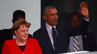 Obama Kurzbesuch bei Merkel [upl. by Tarsuss]