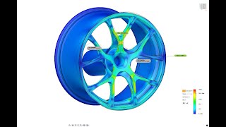 Koeniggsegg Gemera 115x22quot forged aluminium rear wheel FEM analysation in Fusion 360 [upl. by Adiam]