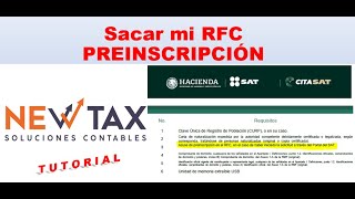 Preinscripción al RFC 2022 acuse para sacar mi RFC [upl. by Ayotas]