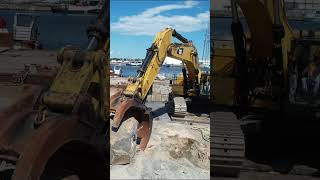 Highlights on The Isles of Shoals Breakwater project breakwater excavator heavyequipment [upl. by Margy]